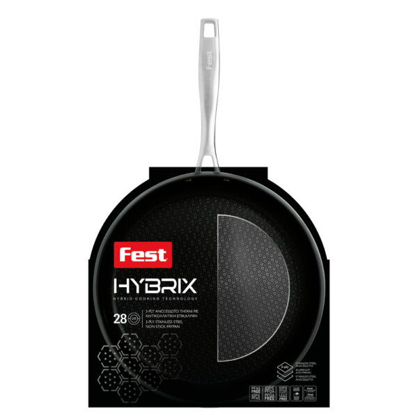 ΑΝΟΞΕΙΔΩΤΟ 3-PLY  ΑΝΤΙΚ. ΤΗΓΑΝΙ 28Χ5.5 ΕΚ HYBRIX FEST