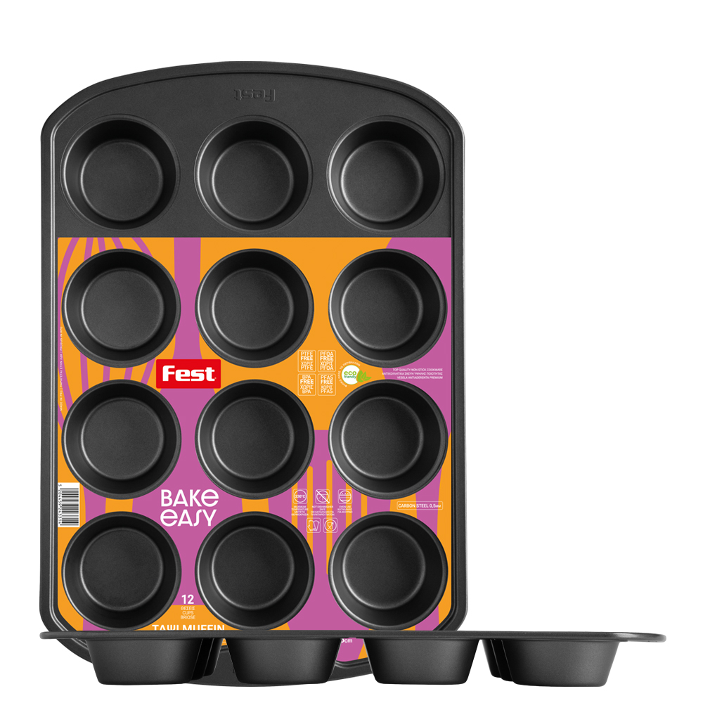 1263206 ΤΑΨΙ MUFFIN 12 ΘΕΣΕΩΝ BAKE EASY FEST